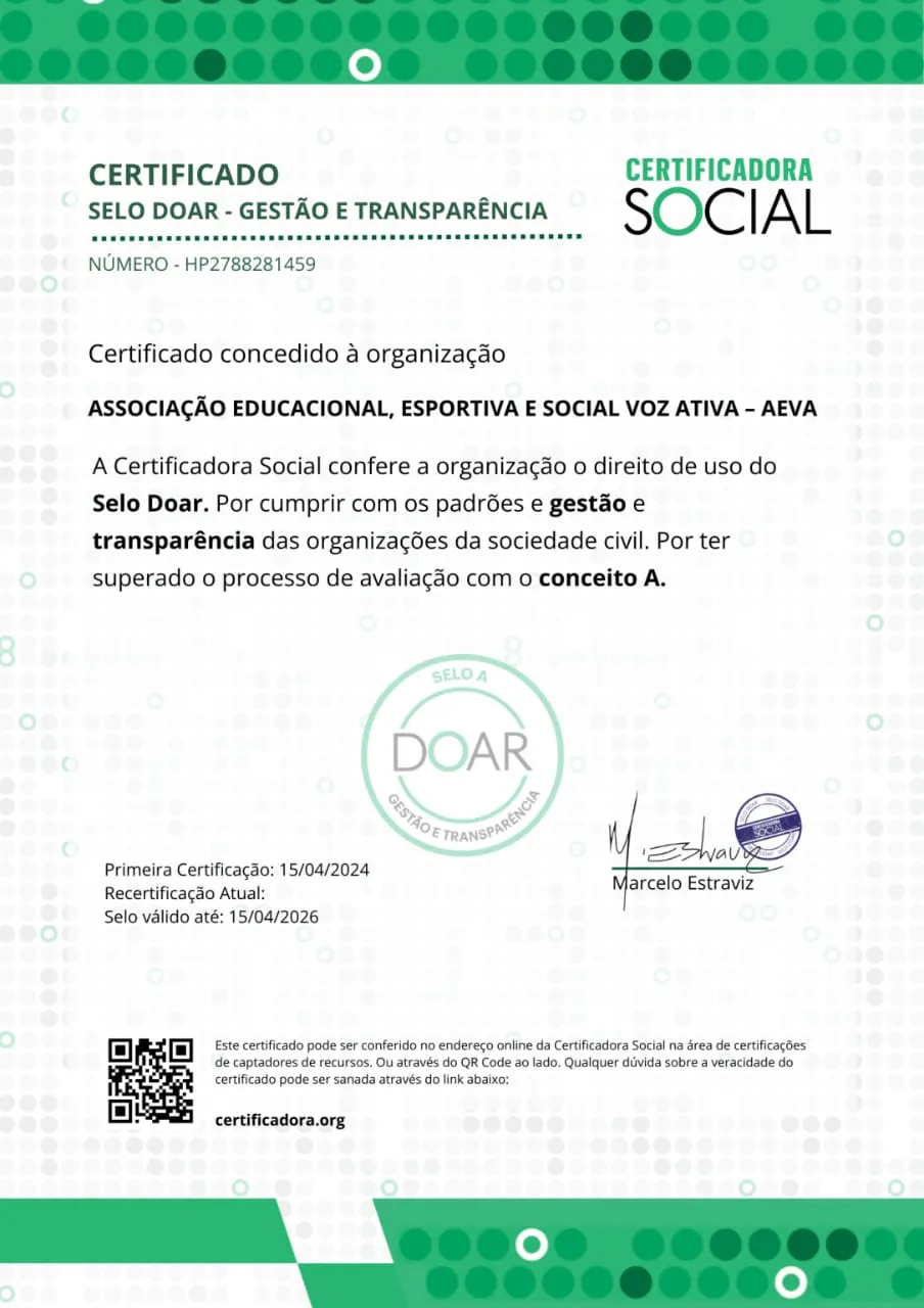 Selo Doar — Gestão e Transparência