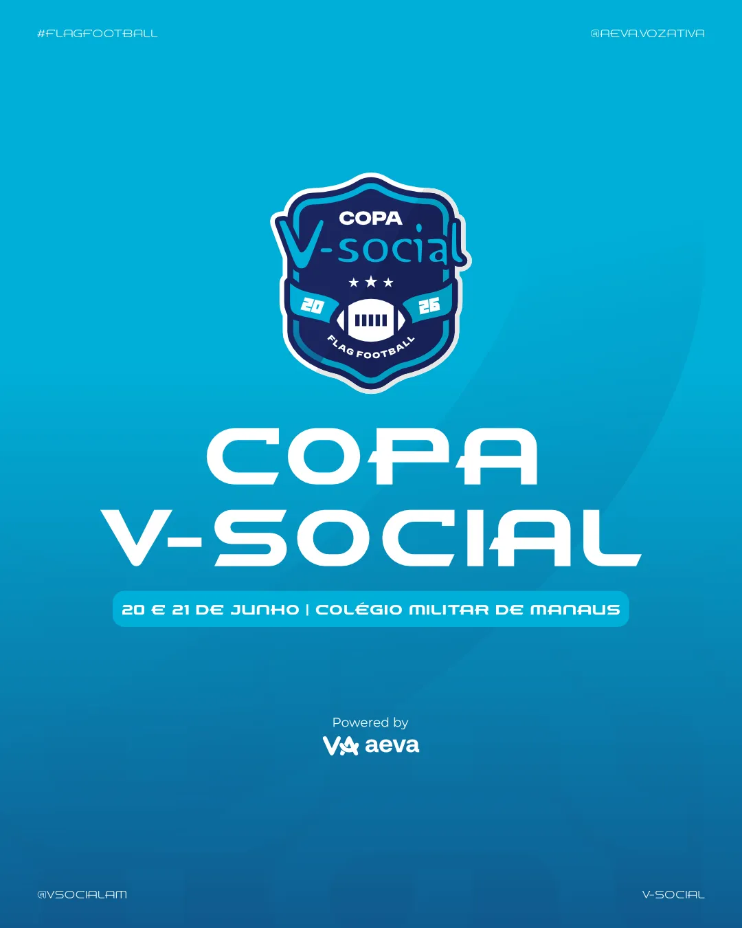 Cartaz da Copa V-Social de Flag Football