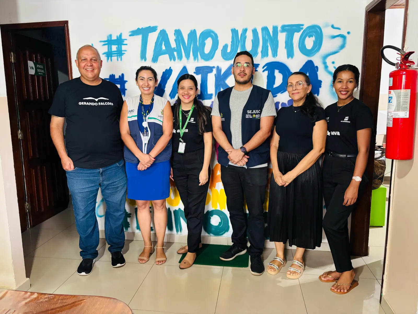 Visita da equipe da SEJUSC